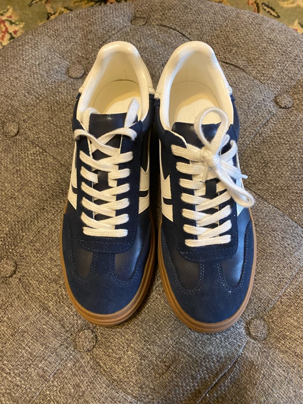 Women’s Steve Madden Navy and White Casual Sneakers